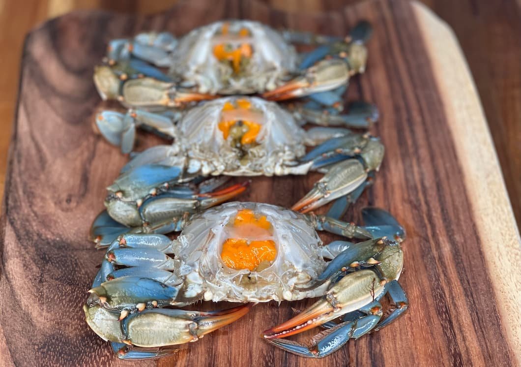 Soft shell crab seafood selection