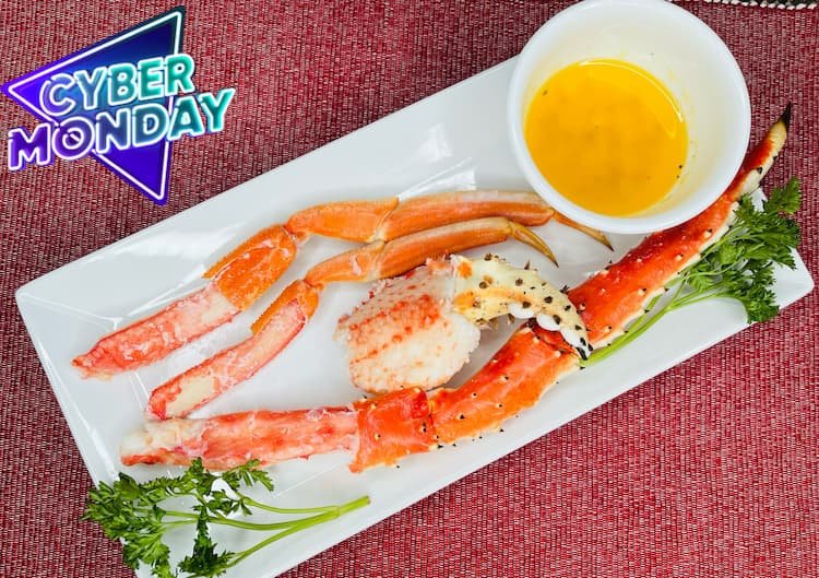 King crab legs seafood selection